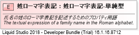 XSD Diagram of 姓ローマ字表記