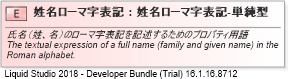 XSD Diagram of 姓名ローマ字表記