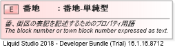 XSD Diagram of 番地
