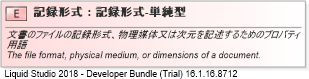 XSD Diagram of 記録形式